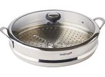 Mastrad Owok Cestello Per Vapore Con Coperchio, Vaporiera, Inserto Per Vapore, Acciaio Inox, Argento, F63880