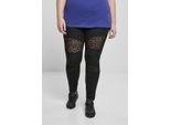 Urban Classics - Leggings Da Donna Con Inserti In Pizzo Nero - S