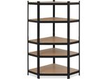Relaxdays Scaffale Angolare Nero Per Carichi Pesanti A 5 Livelli