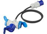 Cavo Adattatore 150Cm 3X1,5Mm² Da Spina Cee A 2Xschuko + 1Xpresa Cee