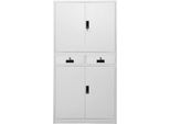 Vidaxl Armadio Per Ufficio Grigio Chiaro 90X40X180 Cm Acciaio