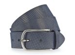 Vanzetti Pelle Cintura Glitter Radiance 35Mm Metallic Belt W110 Marine / Silver Metalic Blu Scuro