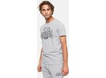T-Shirt Uomo Regular Fit Allanfearn Marl Grigio/Nero L Lonsdale