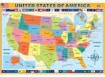 Eurographics Puzzle Mappa Degli Stati Uniti D'america 200 Pezzi
