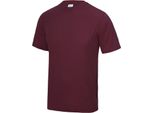 Just Cool JC001 | Cool T-Shirt +Wrap Certified +Uv Sun Protection 30 - Colore: Borgogna - Taglia: Xxl
