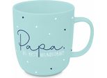 Ppd Papa Mug 2.0 D@H, Henkelbecher, Kaffeetasse, Becher, Tasse, New Bone China, Petrol / TüRkis, 400 Ml, 561102076