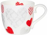 KöNitz Becher Feel The Love, Tasse, Kaffeebecher, Bone China, Bunt, 450 Ml, 11 2 057 2702
