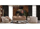 Set Divano Chesterfield 3+3+1+1 Posti Set Divano Poltrona Divani Pelle Beige