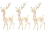 Renna Decorazione Natalizia In Acrilico 3 Pezzi 120 Cm Multicolore