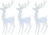 Xxl Renna Decorazione Natalizia Acrilica 250 Led 3 Pezzi 180 Cm