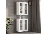The Living Store Armadio A Muro Bianco 69,5X34X90 Cm