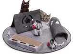 Cosmo | Parco Giochi Per Gatti Con Tiragraffi | Canadian Cat | 105 X 105 X 30 | Grigio