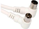 Edm Set Tv Via Cavo Angolare 10 M Bianco Bianco Taglia Unica