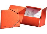 Esselte Rainbow 253 Cartella Pieghevole A4, Triplice, Con Elastico, Arancione