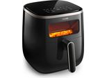 Philips Airfryer Xl Friggitrice Ad Aria Calda Serie 3000, Finestra Digitale, 1,0 Kg, Nero (HD9257/88)