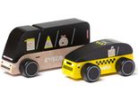 Autobus E Taxi Giocattolo In Legno Giocattolo Per Bambini Cubika Da 18 Mesi