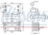 Radiatore Olio Motore Nissens 91472 Adatto Per MERCEDES-BENZ Classe C Station Wagon (S205) Classe C Berlina (W205) Classe E Berlina (W213) Classe V (W447)