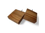 Mini Mensola In Rovere Massiccio Con Bordo Dritto 10X10X4Cm, Mensola In Rovere, Mensola Da Parete In Legno Con Fissaggio