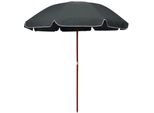 Ombrellone The Living Store Con Asta In Acciaio 240 Cm Antracite