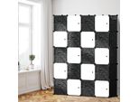 Tolletour Armadio Fai Da Te 20 Scomparti A Innesto Sistema Di Scaffalatura Armadio Combinato A Innesto Con Porta 175X140X35Cm Resistente All'acqua E Alla Polvere