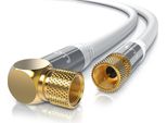Cavo Primewire Sat, Coassiale, Connettore F, Cavo Coassiale Hdtv Sat Angolato A 90°, Schermatura 4 Volte, 135Db, 75Ohm - 12,5M
