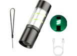 Inf Mini Torcia Led Ricaricabile: Portatile, Zoomabile Per Campeggio Ed Emergenze Verde
