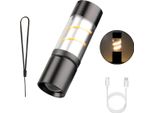 Inf Mini Torcia Led Ricaricabile: Portatile, Zoomabile Per Campeggio Ed Emergenze Arancia