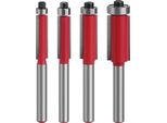 Inf Set Di 4 Frese Per Legno Con Gambo Da 1/4 Di Pollice - Utensili Per Rifilatura E Bordatura