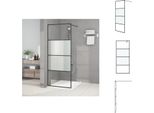 Vidaxl Schermo Doccia Per Cabina Doccia Nero 80X195 Cm Esg Semi-Opaco - Schermi Doccia