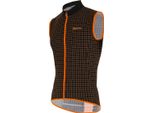 Santini Gilet Da Ciclismo - Nebula Wind - Arancione/Nero Xs