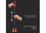 Lampada A Sospensione Led 3000K Con Interruttore A Sfioramento Marrone V-TAC VT-7795-7997