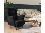 The Living Store Poltrona In Velluto Nero