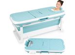 Clanmacy Vasca Da Bagno Da Viaggio Per Adulti Pieghevole Spa Massage Pp+Tpe Per Bagni Spa Pratica E Portatile 132X60X50Cm