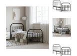 Vidaxl Struttura Letto Con Testiera E Pediera In Metallo Nero 90X190 Cm - Letti E Strutture Letto
