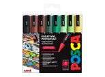 Set Di Pennarelli Acrilici Posca - PC-5M, Terra, 1,8 - 2,5 Mm, Mix Di Toni Della Terra (8 Pezzi)