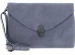 Harold's Pelle Borsa A Tracolla Pochette Fold Handbag Clutch Blue Grigio Cadetto