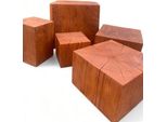 Blocco Di Quercia 10X10X25Cm Oliato Colore Zecca Blocco Di Quercia Massiccio Decorazione In Legno Sgabello Quercia Cubo