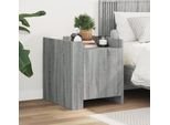 Maison Exclusive - Comodino Grigio Sonoma 45X50X50 Cm Materiale Ligneo