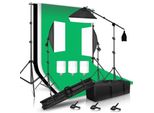 Set Di Illuminazione Per Studio Fotografico, 4 Lampade A Led, Supporto Per Sfondo Regolabile 2,6X3 M, Set Per Studio Fotografico 35