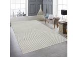 Tappeto Da Salotto A Pelo Basso Con Speciale Motivo A Linee In Grigio Dimensioni - 160 X 220 Cm