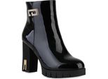 Van Hill Stivaletti Classici Leggermente Foderati Da Donna Scarpe Con Suola Profilata 841357, Colore: Nero, Taglia: 37