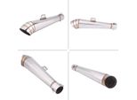 Acciaio Inox Moto Universale Scarico Tubo Di Coda Marmitta Tubo Di Scarico Punta