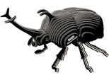 Puzzle 3D Di Eugy - Set Di Cartone Con Scarabeo Rinoceronte Giocattolo