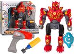 Robot Rotante Luce Suono Rosso