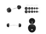Vidaxl Barra Per Curl Con Pesi 90 Kg - Bilanciere Con Peso - Bilanciere Con Pesi - Set Di Bilancieri - Attrezzatura Per Allenamento Fitness