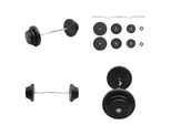 Vidaxl Barra Per Curl Con Pesi 60 Kg - Bilanciere Con Pesi - Bilanciere Con Pesi - Set Di Bilancieri - Attrezzatura Per Allenamento Fitness