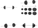 Vidaxl Barbell Con Pesi 60 Kg - Barbell Con Pesi - Barbell Con Pesi - Set Di Barbiturici - Attrezzatura Per L'allenamento Fitness