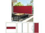 The Living Store Tenda Laterale Estensibile 600X160 Cm Rosso