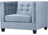 Poltrona Chesterfield Mobili Creativi Tessuto Nero Nuovo Soggiorno Moderno