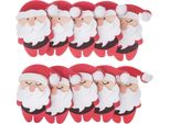 Adesivi 3D In Schiuma Babbo Natale 10 Pezzi.